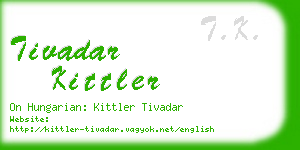 tivadar kittler business card